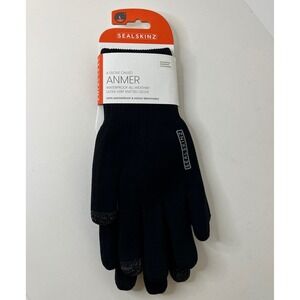 Sealskinz Anmer Gloves Waterproof All Weather Ultra Grip‎ Knitted Black L NIP